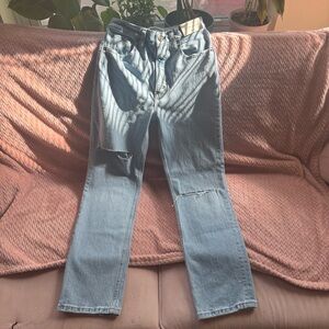 American Eagle 90’s Light Blue Women's Straight Leg Jeans Size 25 Short 0